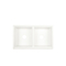 210 মিমি গভীরতার কোয়ার্টজ স্টোন কিচেন সিঙ্ক সাদা দুটি স্বাধীন বাটি বিভিন্ন ড্রেন সহ