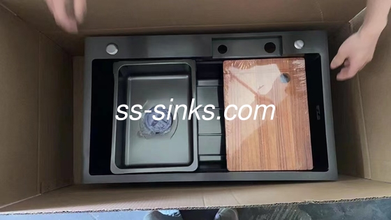 একক বেসিন হস্তনির্মিত রান্নাঘর সিঙ্ক প্রোডাক্ট স্টাইল হস্তনির্মিত সিঙ্ক 2 বেসিন বেসিন স্টাইল সমান বেসিন বাটি সংখ্যা একক