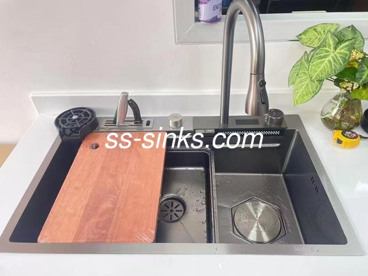 ন্যানো ফিনিস এপ্রন স্টেইনলেস স্টীল রান্নাঘর সিঙ্ক উচ্চ তাপ প্রতিরোধের এবং স্থায়িত্ব