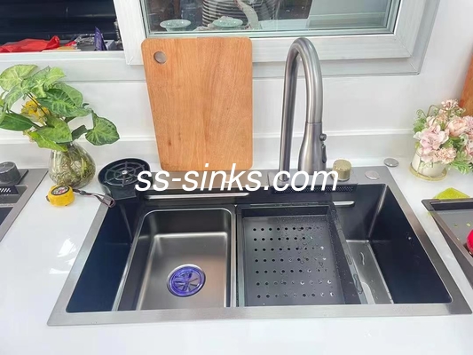 ন্যানো ফিনিস এপ্রন স্টেইনলেস স্টীল রান্নাঘর সিঙ্ক উচ্চ তাপ প্রতিরোধের এবং স্থায়িত্ব