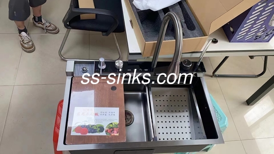 রান্নাঘর সংগঠনের জন্য 33 * 22 ইঞ্চি আকারের 1 বোল শীর্ষ মাউন্ট সিঙ্ক