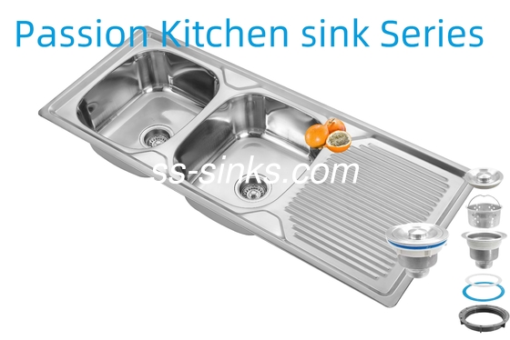 1200 X 500 মিমি এপ্রন স্টেইনলেস স্টীল রান্নাঘর সিঙ্ক 0.6 মিমি/0.8 মিমি/1.0 মিমি বেধ এবং পণ্য আকার