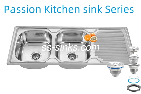 1200 X 500 মিমি এপ্রন স্টেইনলেস স্টীল রান্নাঘর সিঙ্ক 0.6 মিমি/0.8 মিমি/1.0 মিমি বেধ এবং পণ্য আকার