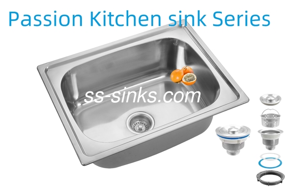 21 সেমি বাটি গভীরতা এপ্রন স্টেইনলেস স্টীল রান্নাঘর সিঙ্ক 3.5 ইঞ্চি ড্রেন পারফরম্যান্সের জন্য খোলার