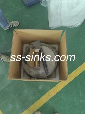 OEM রঙ 3 মিমি স্টেইনলেস স্টীল 304 গোলাকার বেসিন বাথরুমের জন্য কল সহ