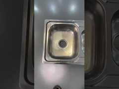 উপরের কাউন্টার 1000 x500 মিমি একক বাটি রান্নাঘর সিঙ্ক ড্রেনবোর্ড লোক ওয়াশিং বেসিন সহ